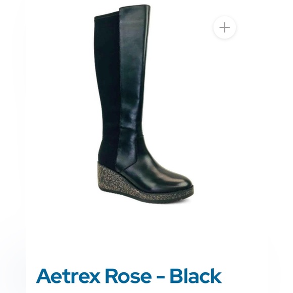 Aetrex Rose Black Boot - women’s size 38 - Picture 1 of 11